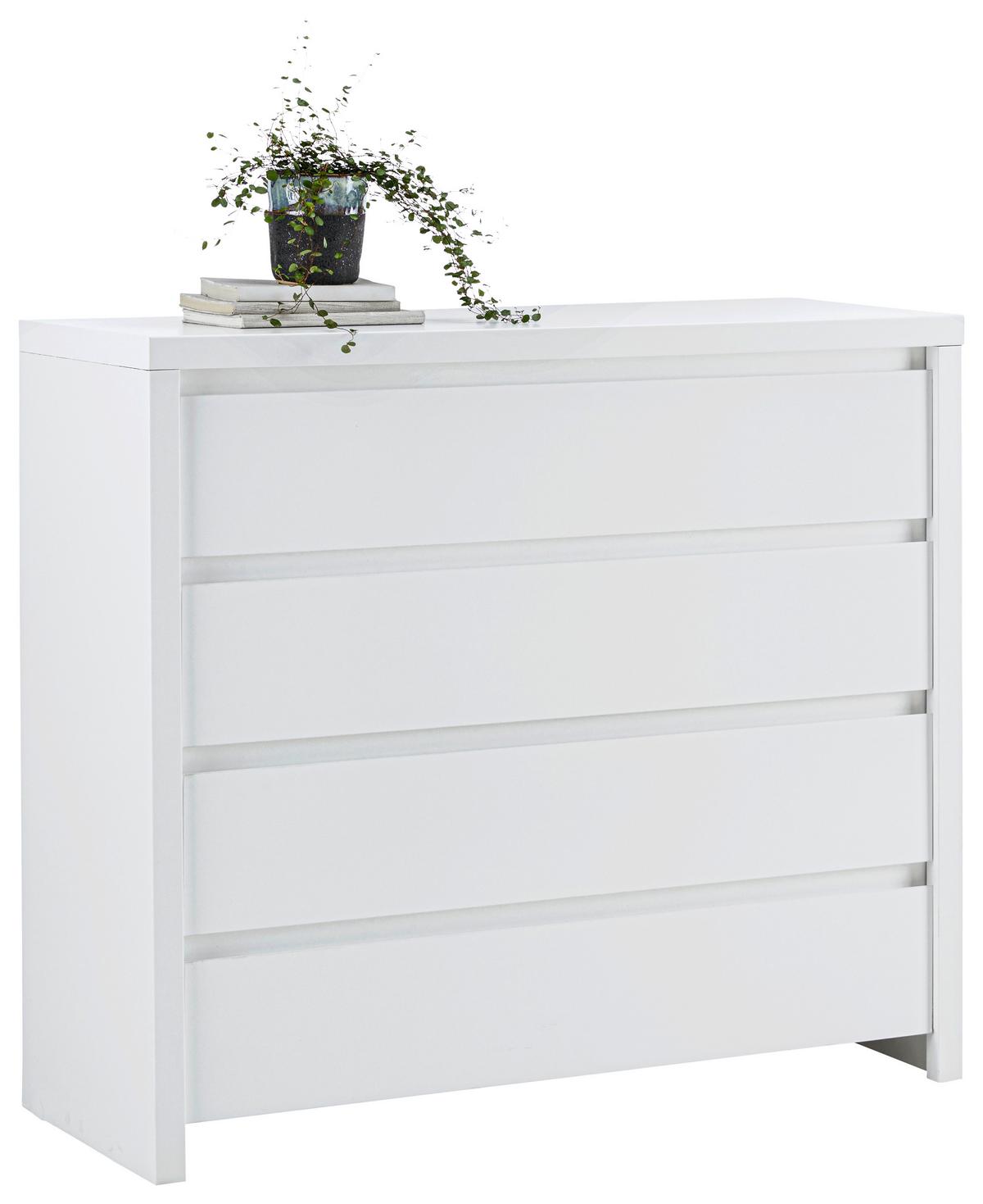 Comodă LARIOS - alb, Modern, material pe bază de lemn (105/91/40cm) - Modern Living