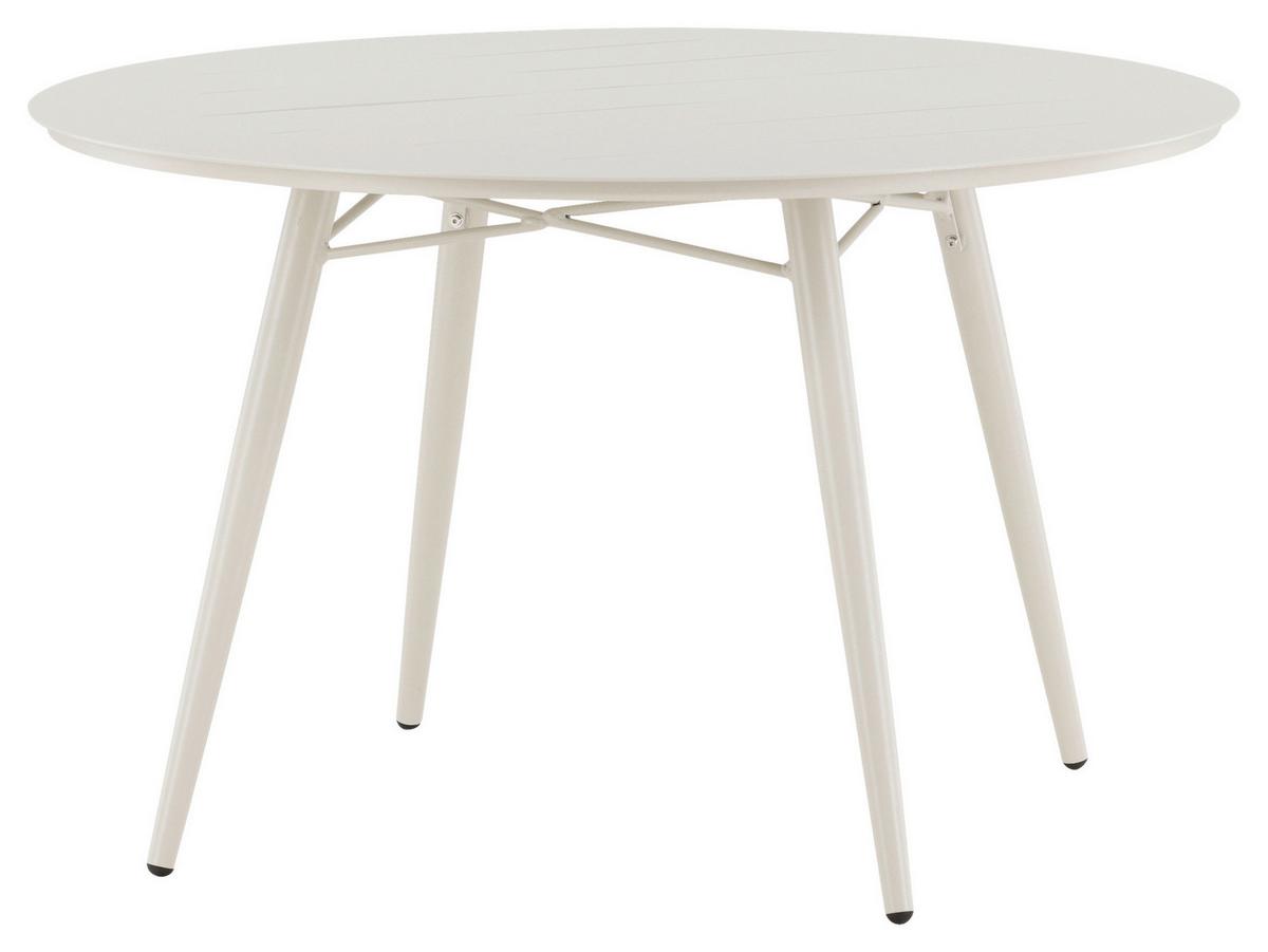 Gartentisch Lina ca. 120x120x75 cm Beige - Beige, KONVENTIONELL, Metall (120/120/75cm) - Gardenson