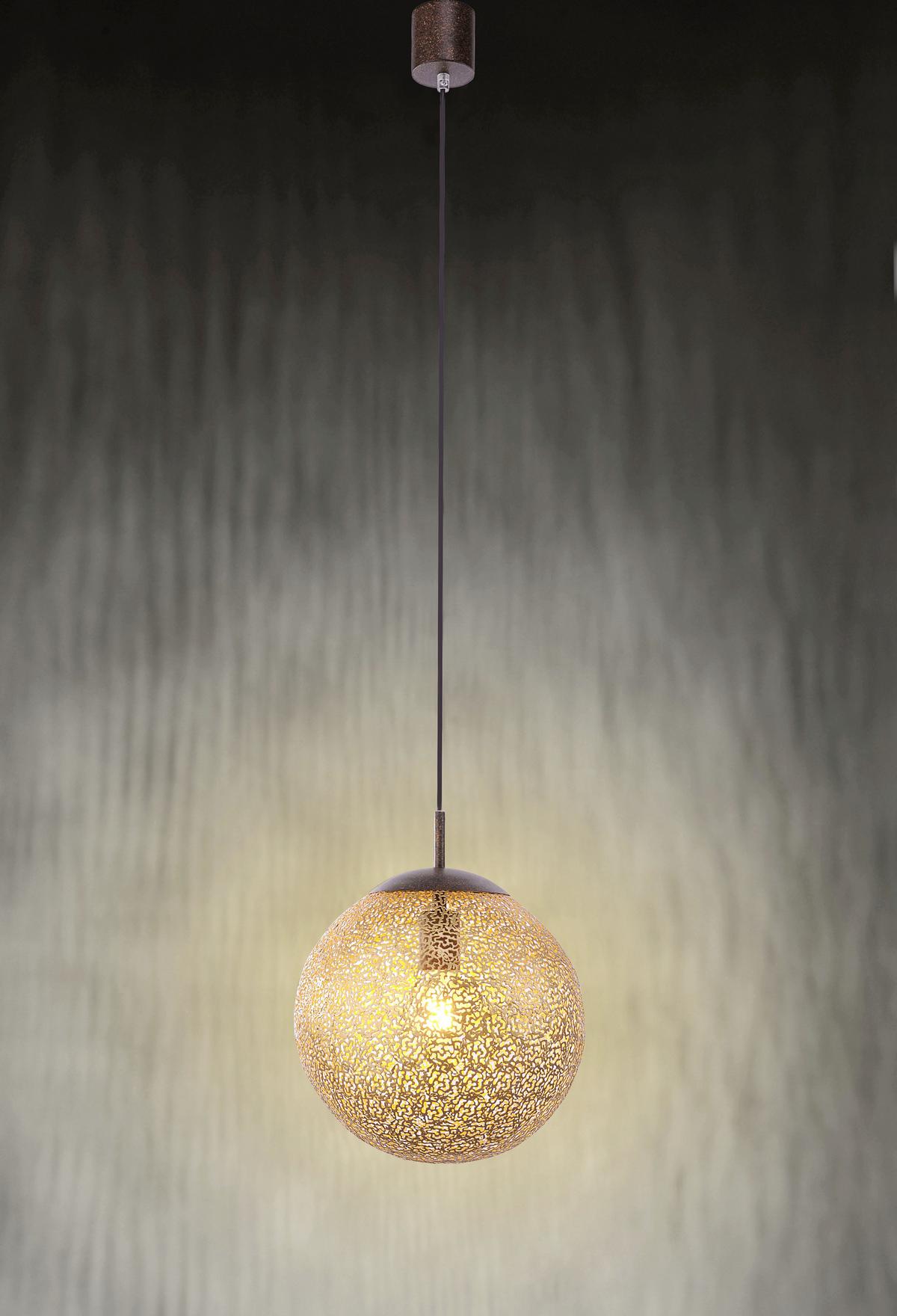 LAMPA WISZĄCA GRETA 2420-48 - kolor rdzawy, Lifestyle, metal (30/30/140cm) - Paul Neuhaus