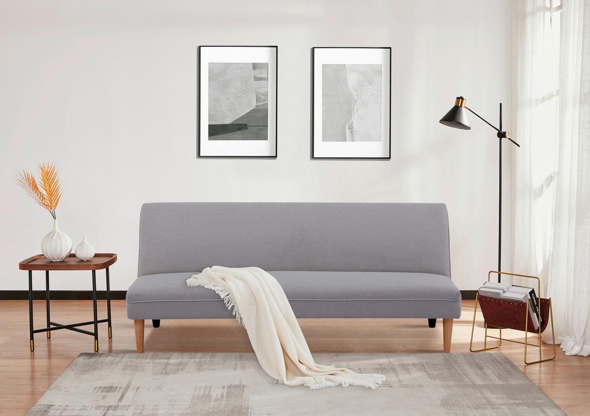 SOFA Z FUNKCJĄ SPANIA ZERR - kolor naturalny/czarny, Modern, tworzywo sztuczne/tkanina (183/77/87cm) - P & B