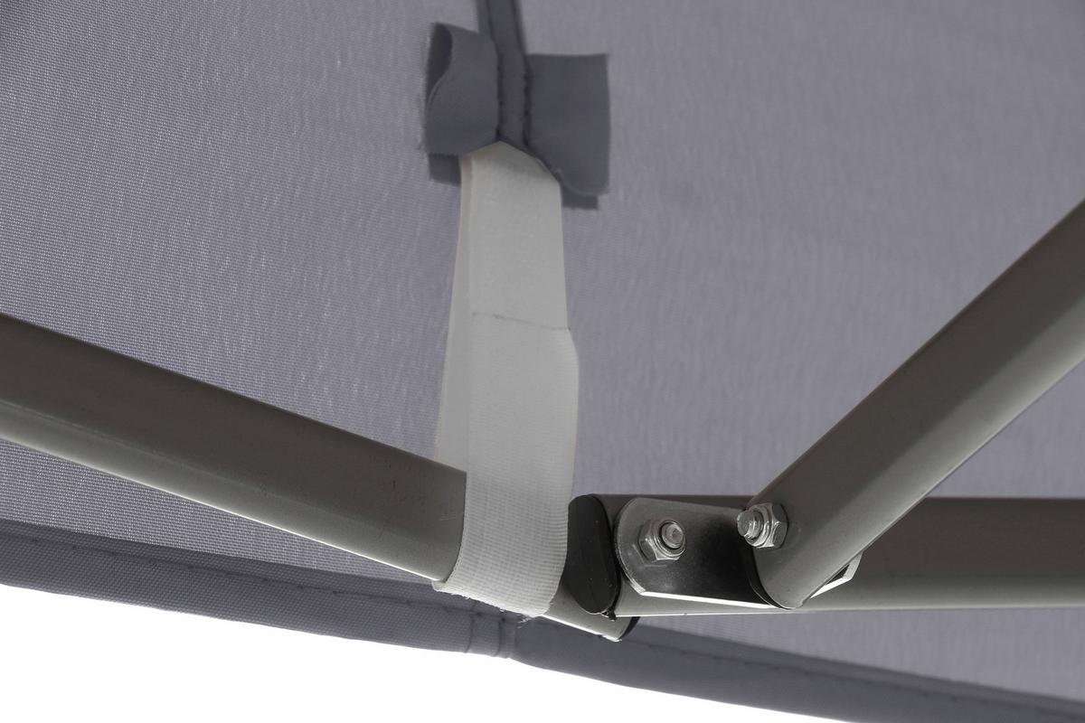 Pavillon 450x300 cm mit Seitenteilen - Grau, KONVENTIONELL, Textil (450/330/300cm) - Siena Garden