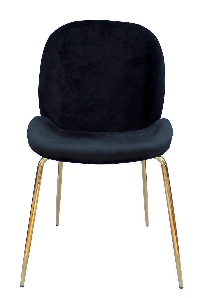 Szék Szett T47ve - fekete/sárgarézszínű, Modern, műanyag/fém (47/90/59cm) - Kayoom