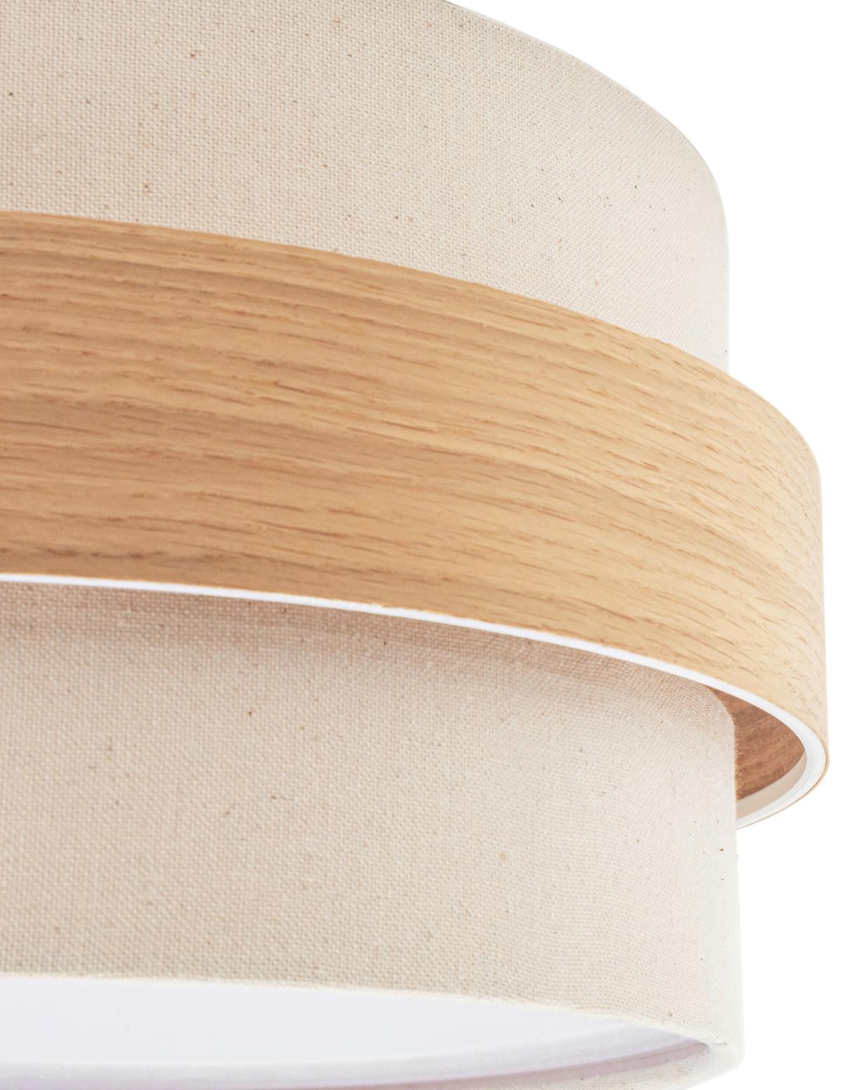 LAMPA SUFITOWA NOVA - kolor naturalny, Modern, tworzywo sztuczne/metal (37/18cm) - Novel