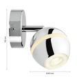 LED-Wandleuchte max. 3 Watt 'Tiffany' - Chromfarben, Metall (8/15,2cm) - Bessagi Home LED-Wandleuchte max. 3 Watt 'Tiffany' - Chromfarben, Metall (8/15,2cm) - Bessagi Home