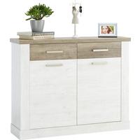 Cipősszekrény Fehér 2 Ajtós Duro - mandulafenyő/tölgyfa, Modern, műanyag/faalapú anyag (120/96,3/34,1cm) - Zandiara