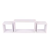 Wandregal B422077-3 Hannah - Weiss, Basics, Holzwerkstoff (42/19/19/23/19/19/15/15/15cm) - Globo