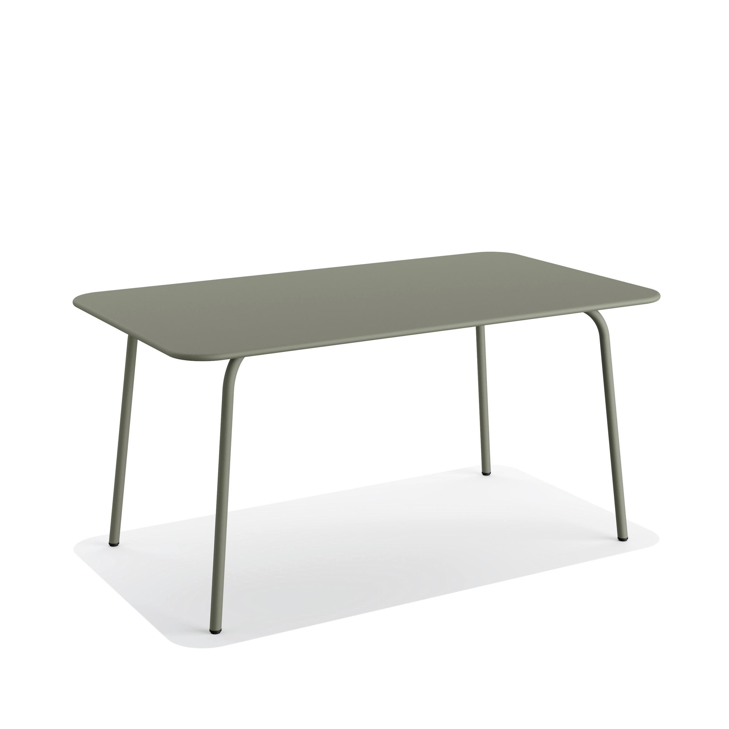 Gartentisch SHINE in Grün, rechteckig - Grün, Basics, Metall (160/73/90cm) - Gardenson