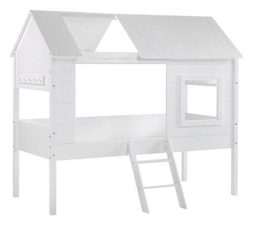 HAUSBETT Charlotte 90x200 cm Weiß - Weiß, KONVENTIONELL, Holzwerkstoff (90/200cm) - MID.YOU