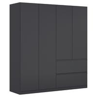 Omara S Klasičnimi Vrati Costa, Siva - siva, Moderno, leseni material (181/197/54cm) - Rauch Möbel
