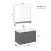 BADRUM LUCY - vit/svart, Modern, trämaterial/glas - Bessagi Home
