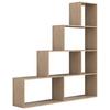 Regal Dubila L, Barva Hrasta - hrast sonoma, Basics, leseni material (155/163/29cm) - MID.YOU