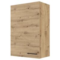 Kuhinjska Zgornja Omarica Cara, Hrast - barve nerjavečega jekla/hrast artisan, Konvencionalno, kovina/leseni material (60/89/32cm) - FlexWell