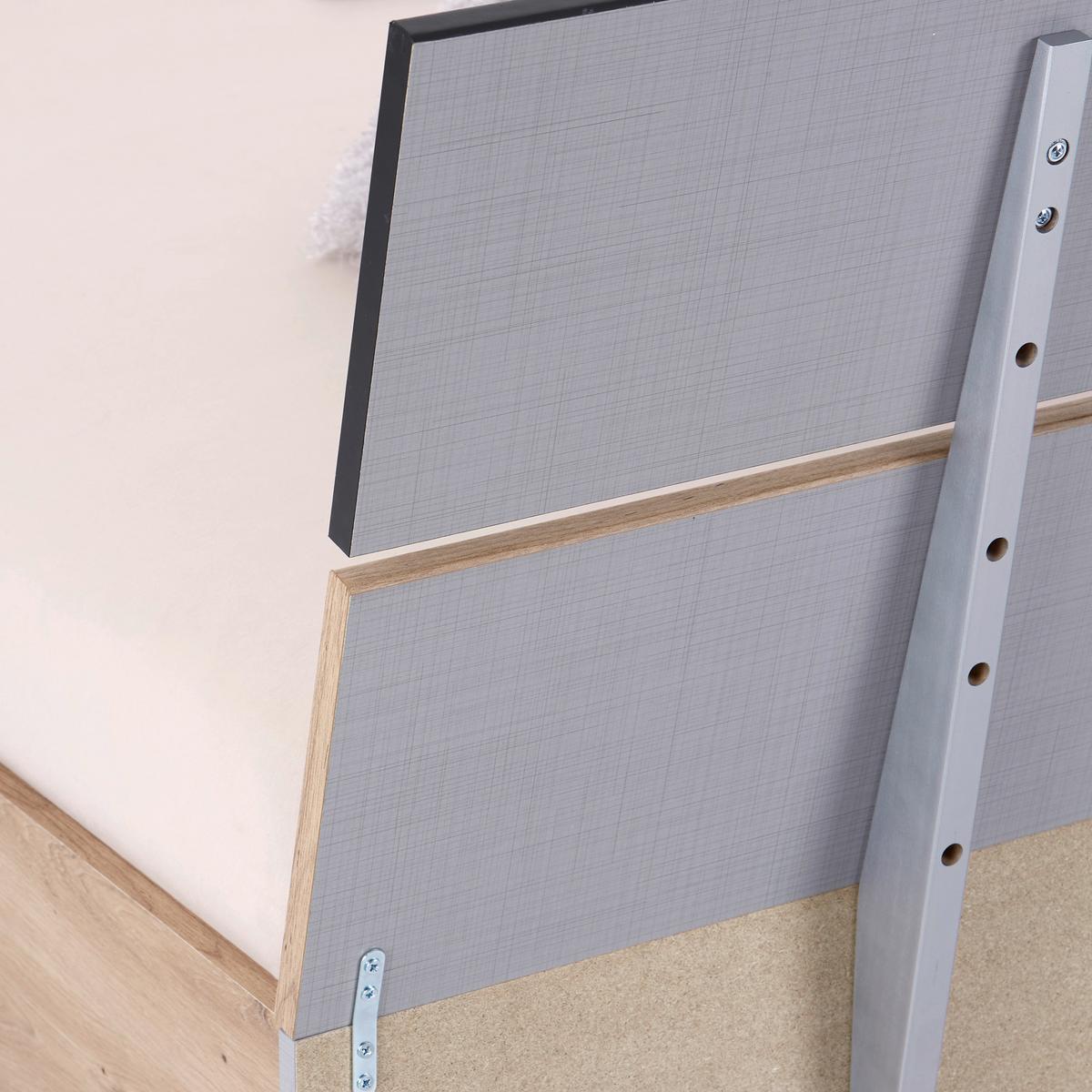 Dormitor Katrin - culoare lemn stejar/grafit, Konventionell, material pe bază de lemn - Best Price