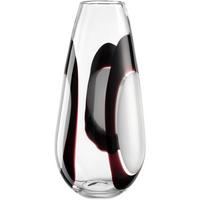 Vase Schwarz/Weiß - Klar/Schwarz, Design, Glas (17,5/37/17,5cm) - Leonardo