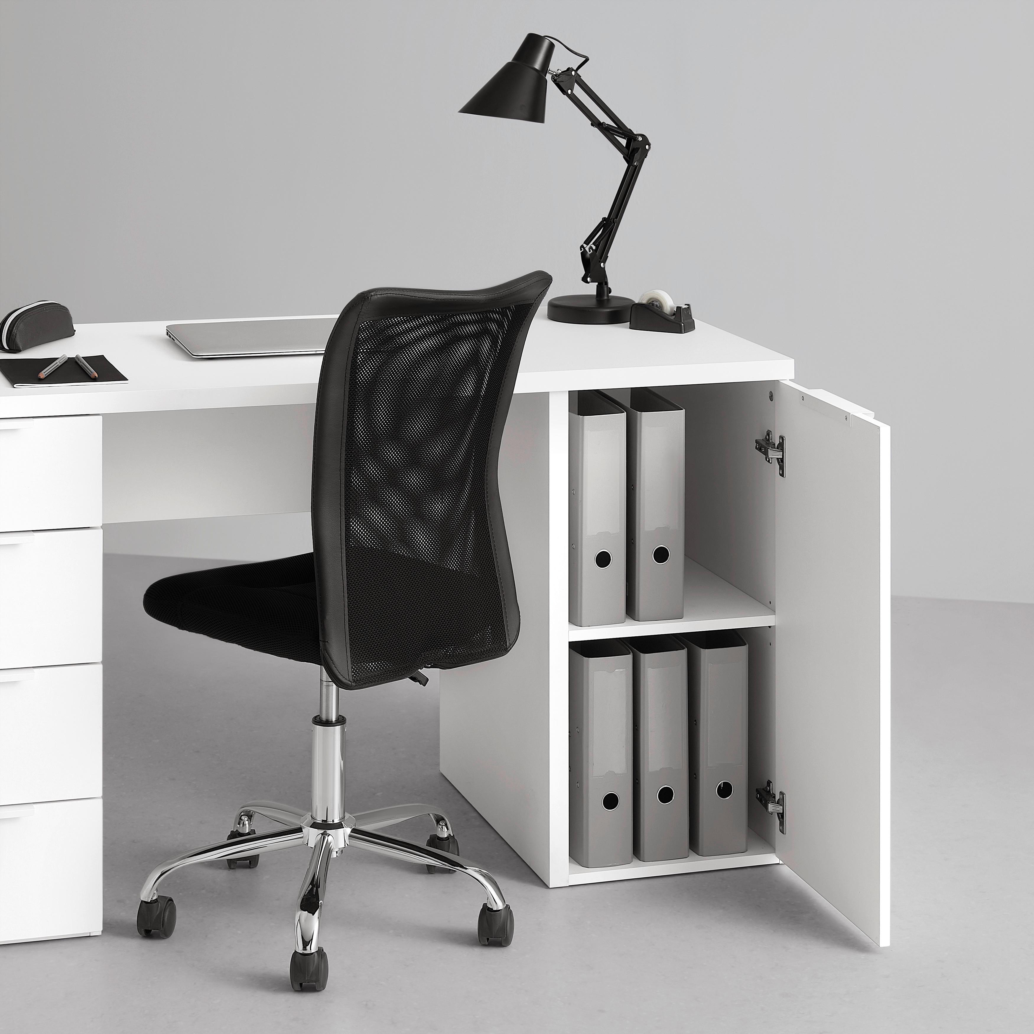 SKRIVBORD CARLOS WEISS - vit, Modern, trämaterial (146/78/60cm) - Mömax