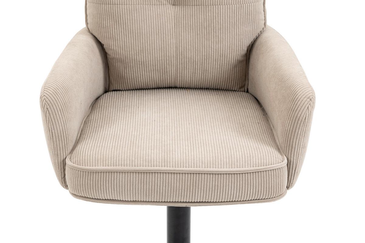 STOŁEK BAROWY POINT -EXKLUSIV- - beżowy/kremowy, Design, metal/tkanina (54/98-120/58cm) - Novel