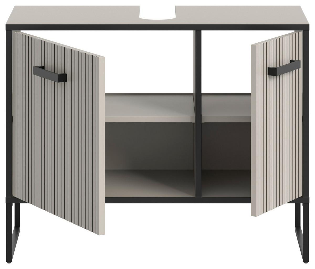 Element Ispod Umivaonika Bagno - kašmir/crna, Moderno, drvni materijal/metal (80/63/36cm) - MID.YOU