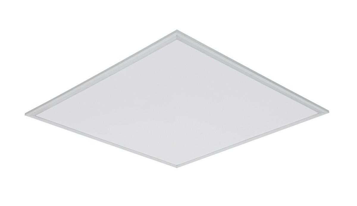 LED-Deckenleuchte Corneluis Silberfarben/Weiss max. 36Watt - Weiss/Silberfarben, Modern, Kunststoff/Metall (60/60/7,5cm) - Mömax