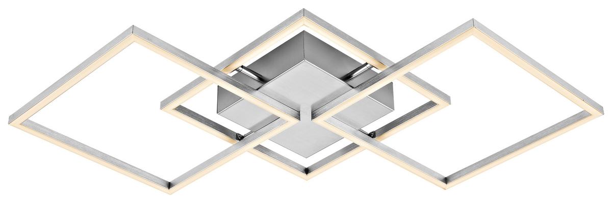 LAMPA SUFITOWA LED GIGA 4 *SBN* - kolor niklowy, Trend, tworzywo sztuczne/metal (75,5/37/6cm) - Novel