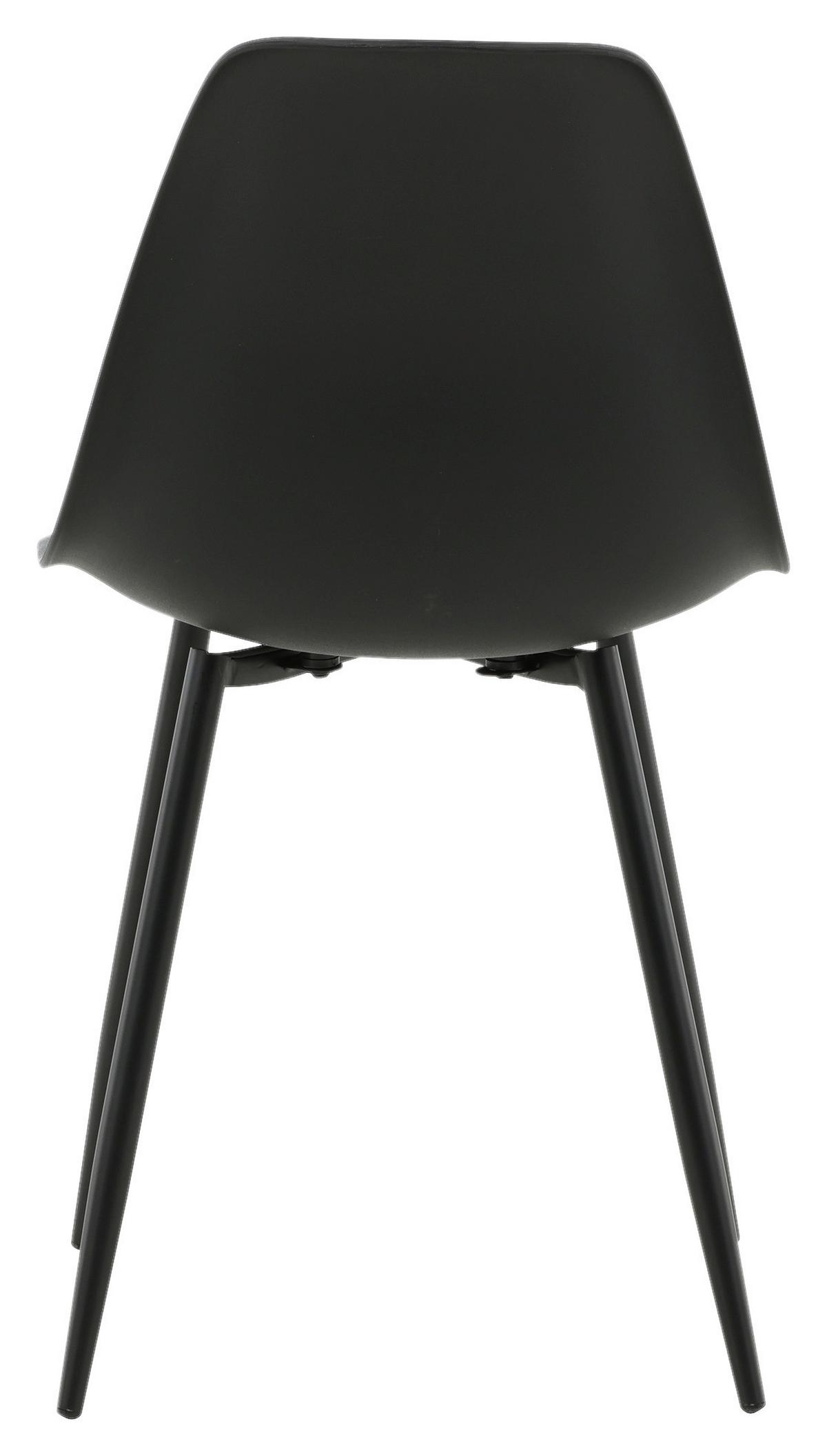 STUHL-SET POLAR - Schwarz, Design, Kunststoff/Metall (45,5/81/58cm) - Livetastic