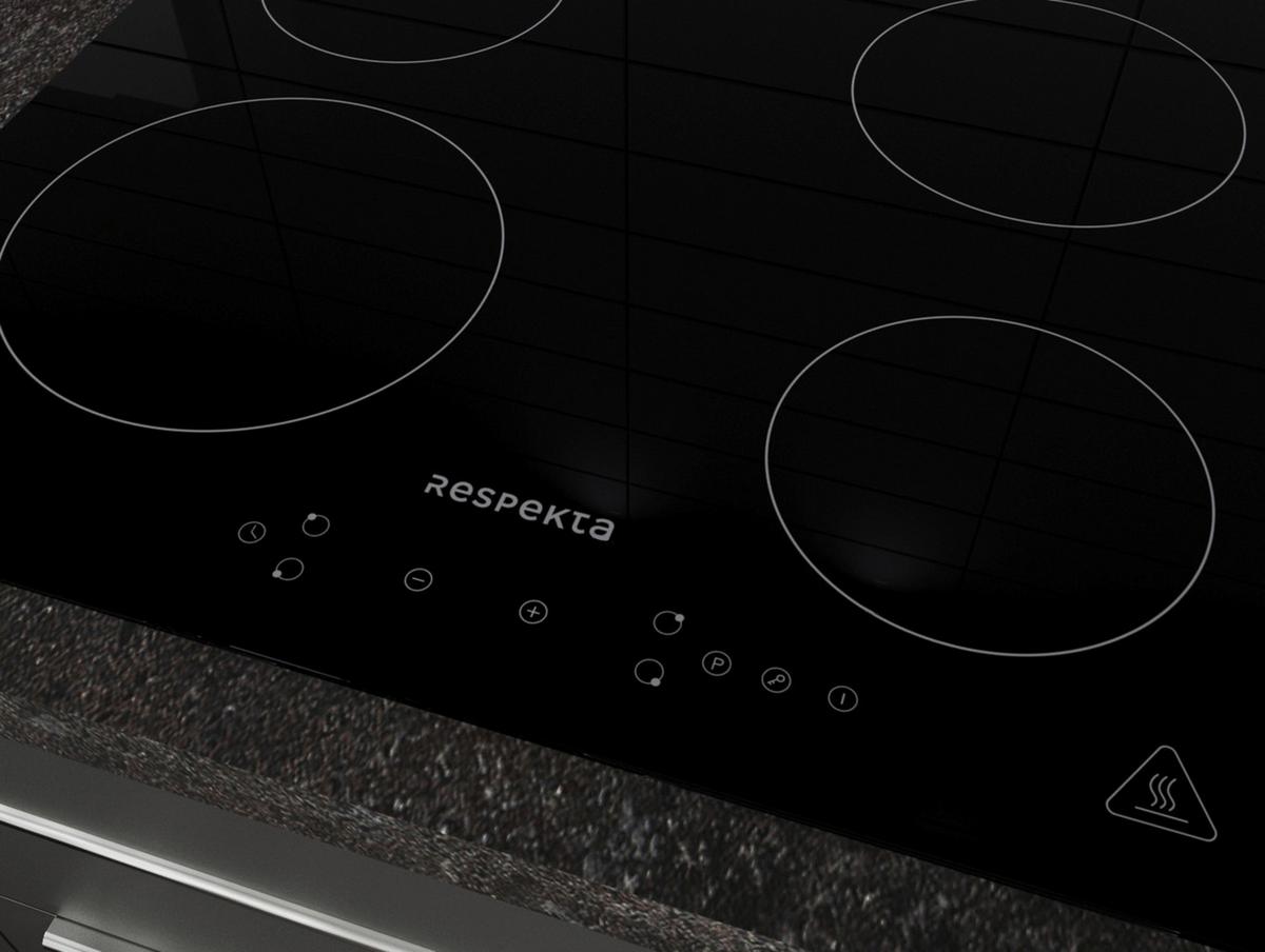 Backofenset ASET7004295l ca. 59,5/59,5/56,5 cm Schwarz - Schwarz, Trend, Glas/Metall (59,5/59,5/56,5cm) - Respekta