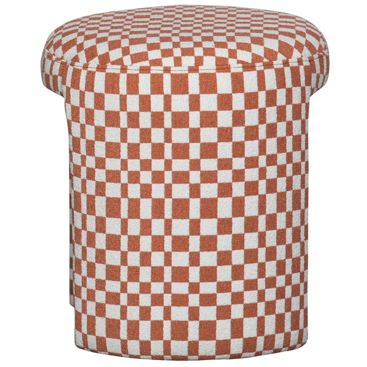 Hocker Charlie Orange/Weiß - Orange/Weiß, Design, Textil (45/47/45cm) - Livetastic