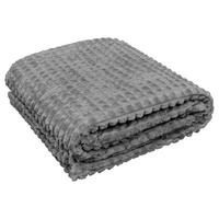 Kuscheldecke Checks Silber ca. 140x190cm - Textil (140/190cm)