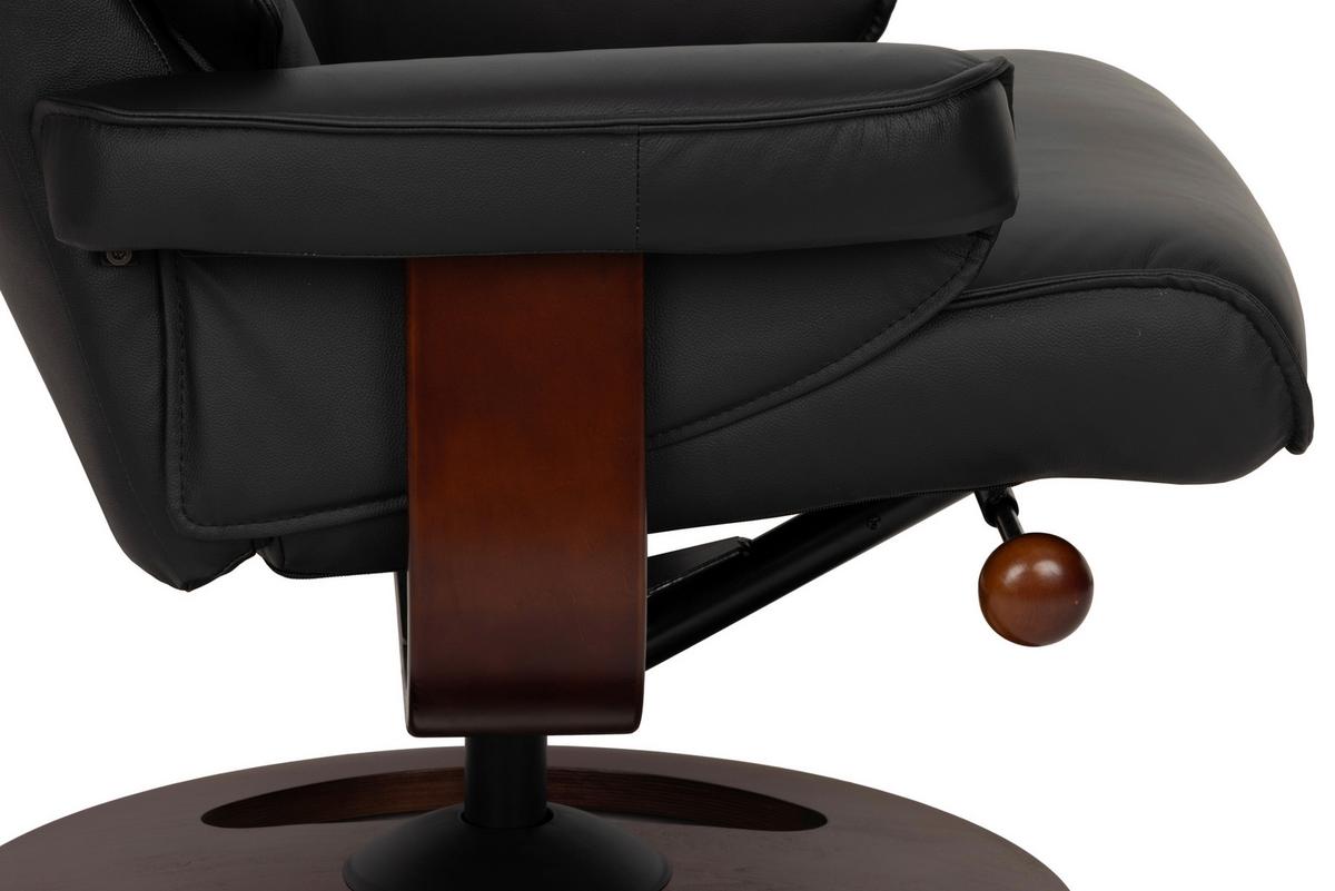 Počivalnik Calm, Črna - črna/barva oreha, Basics, kovina/tekstil (76/106/90cm) - Livetastic