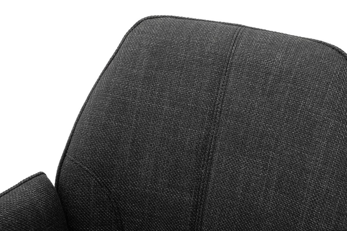 KRZESŁO Z PODŁOKIETNIKAMI PEMBA - antracytowy/czarny, Design, metal/tkanina (59/87/61cm) - Carryhome