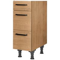 Schubkastenunterschrank Structura Eiche - Eichefarben/Schwarz, MODERN, Holzwerkstoff/Metall (30/87/56cm) - Nobilia