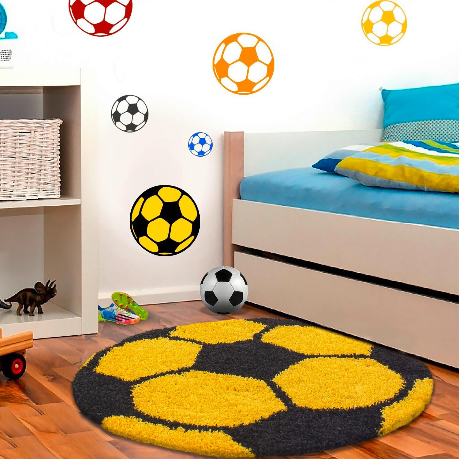 Kinderteppich Fun Gelb Ø ca. 100cm - Gelb, Trend, Textil (100/100cm) - Ben'n'jen