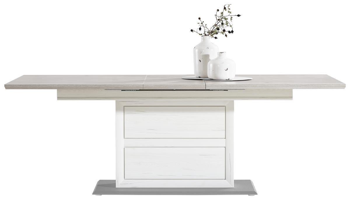 STÓŁ DO JADALNI CAMRON   -HOM IN- - biały/szary, Lifestyle, materiał drewnopochodny (160-200/90/76,2cm) - Hom`in
