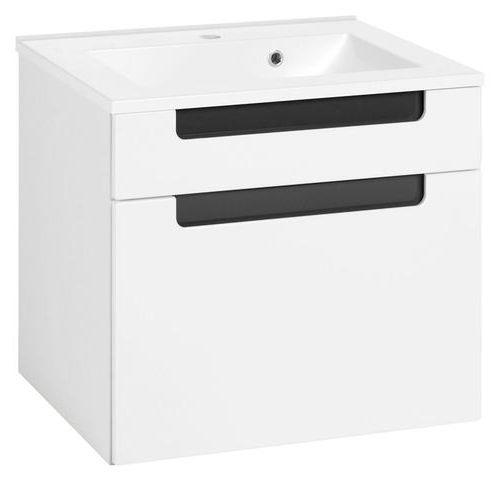 Waschtischkombi Siena ca. 60x54x47cm Anthrazit/Weiß - Anthrazit/Weiß, MODERN, Holzwerkstoff/Stein (60cm) - Held