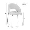 STOL NADIYA - ljusgrå/svart, Modern, metall/trä (52/78/56cm) - Bessagi Home