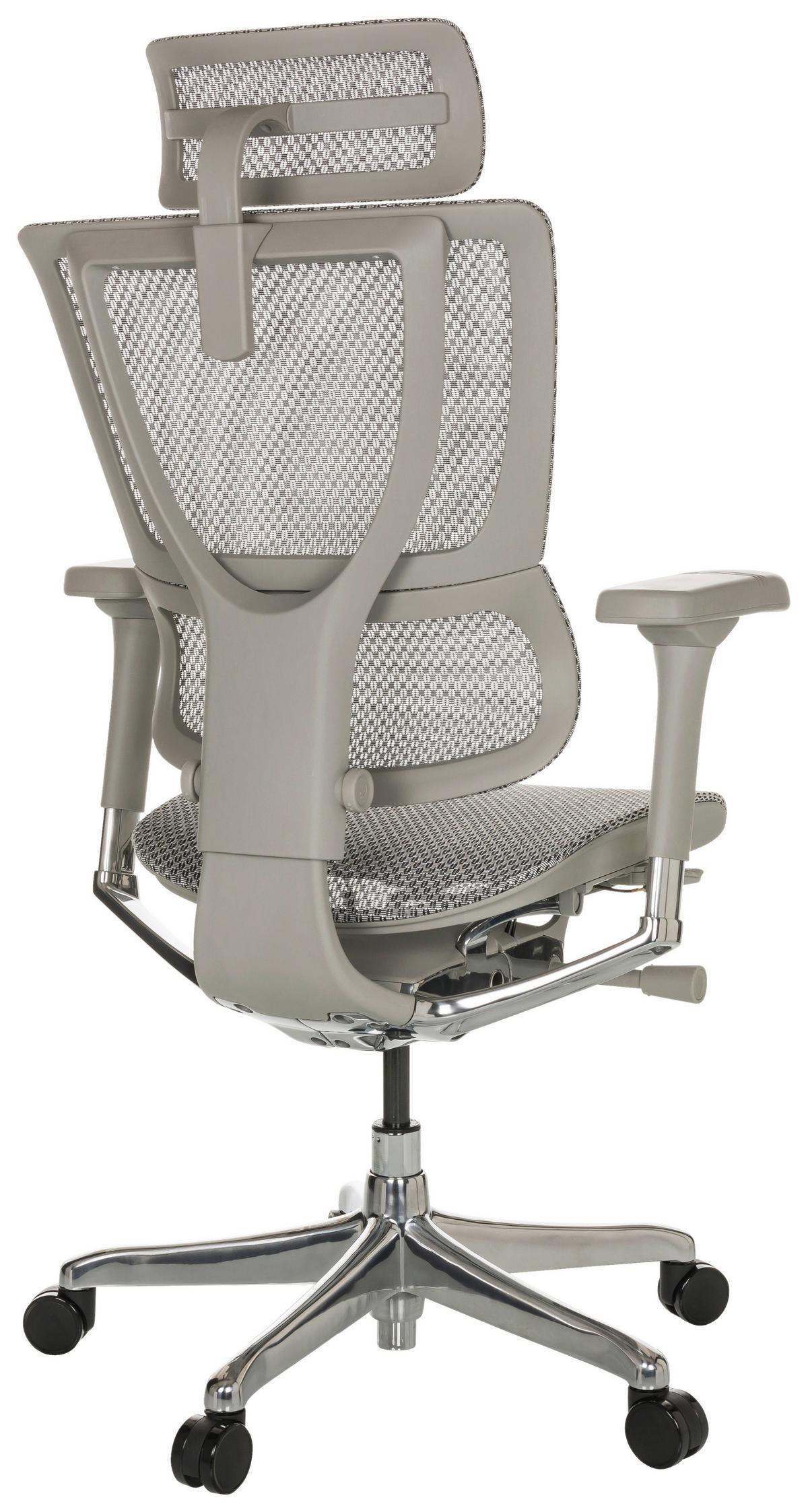 Pisarniški Stol Ergohuman Slim I G, Svetlo Siva - svetlo siva, Basics, kovina/umetna masa (69/116-138/66cm) - MID.YOU