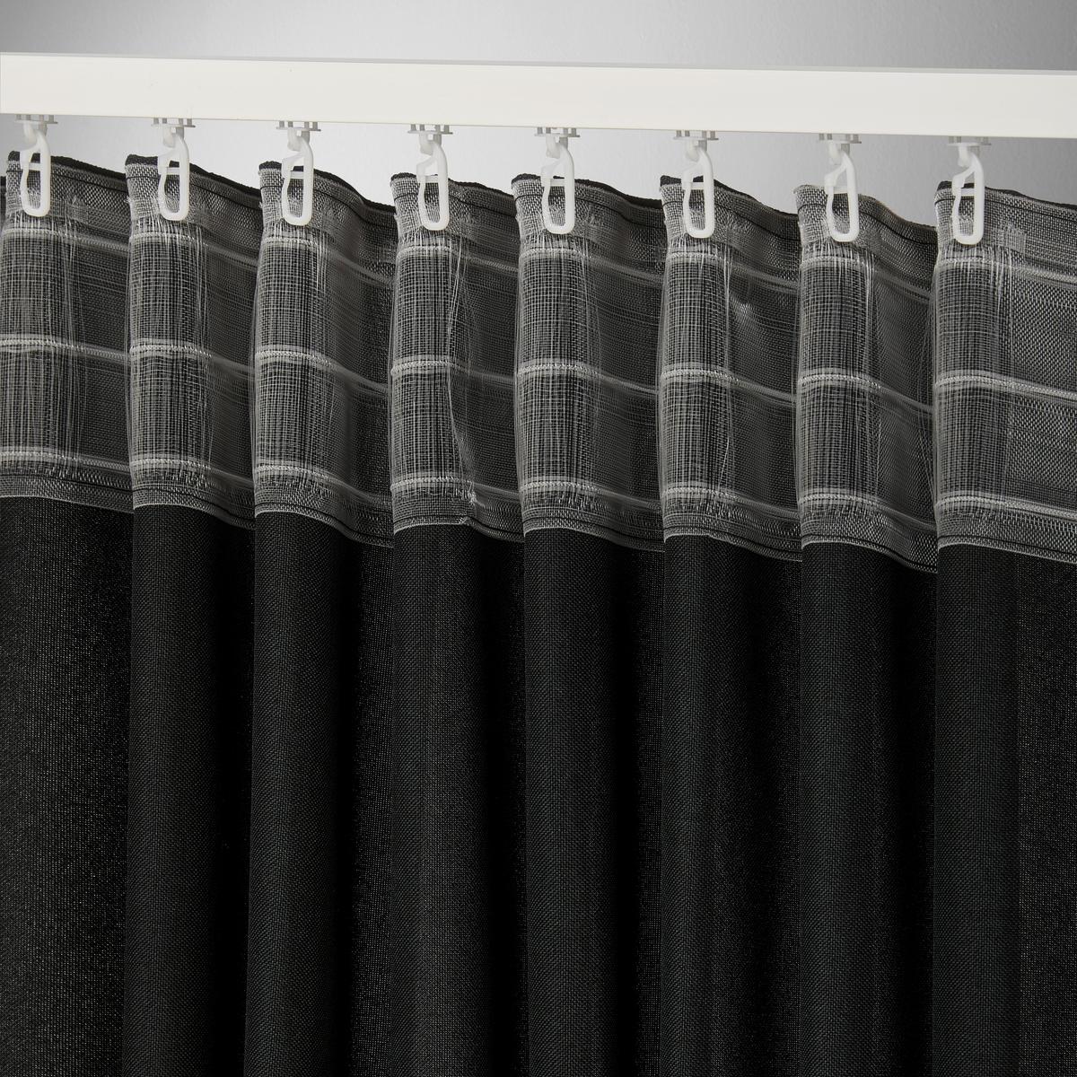 Fertigvorhang Ulrich Schwarz Ca. 135x245cm - Schwarz, Textil (135/245cm) - Modern Living