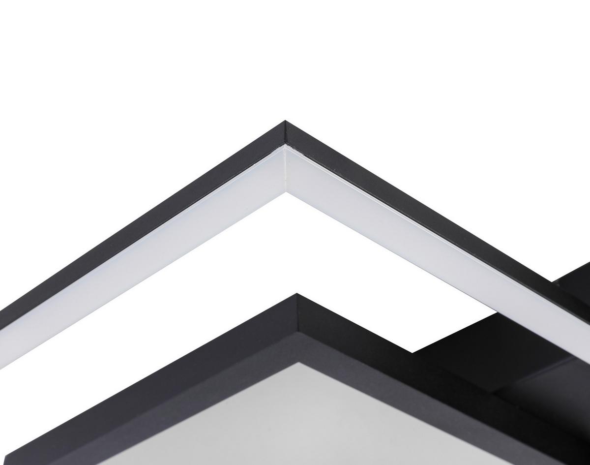 Stropna Led Svjetiljka Preceval - crna, metal/plastika (74/42/6cm) - Premium Living