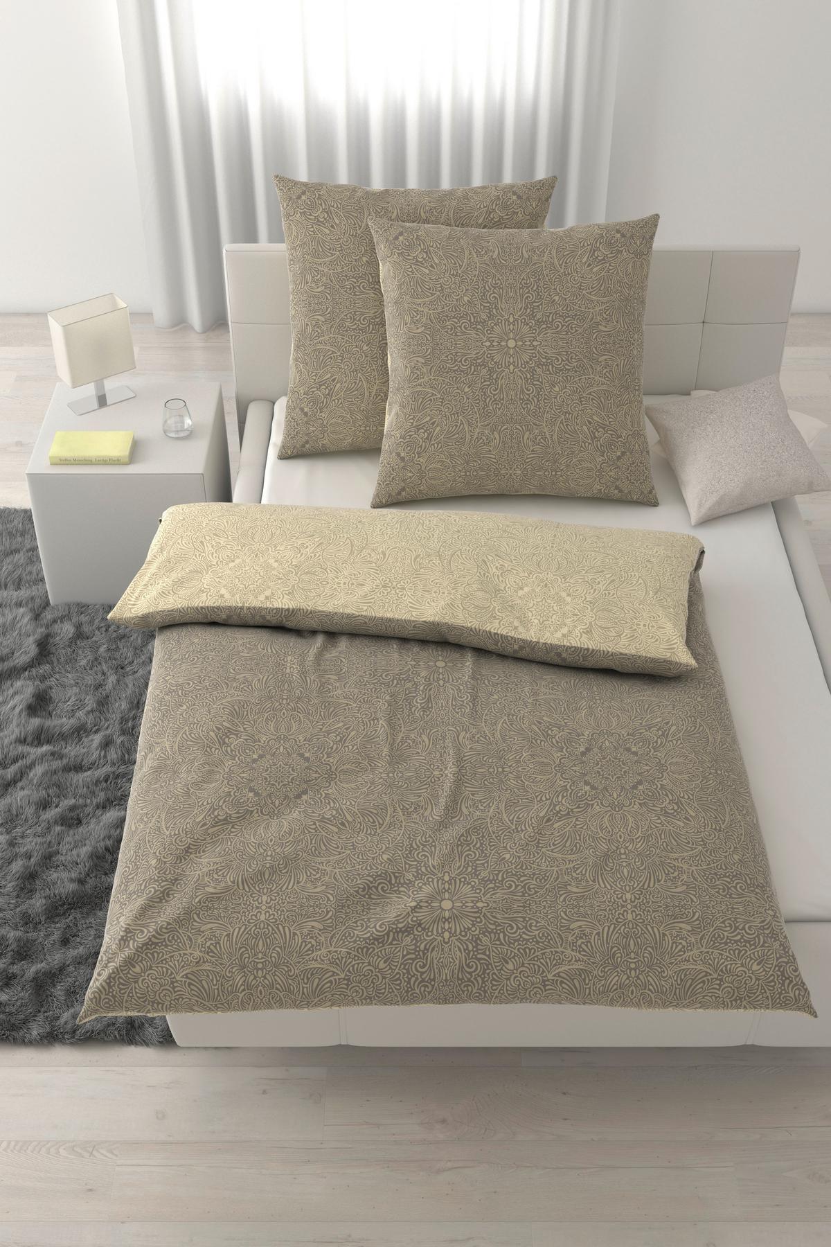 Bettwäsche Bella Wende XXL Grau ca. 200x200cm - Grau, MODERN, Textil (200/200cm) - Mömax