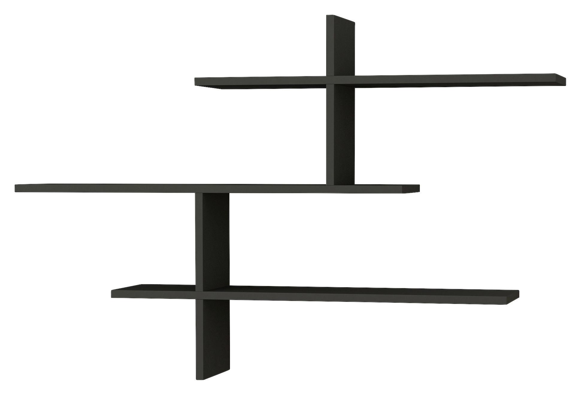 Stenski Regal Leo - antracit, Design, leseni material (123/81/22cm) - Livetastic