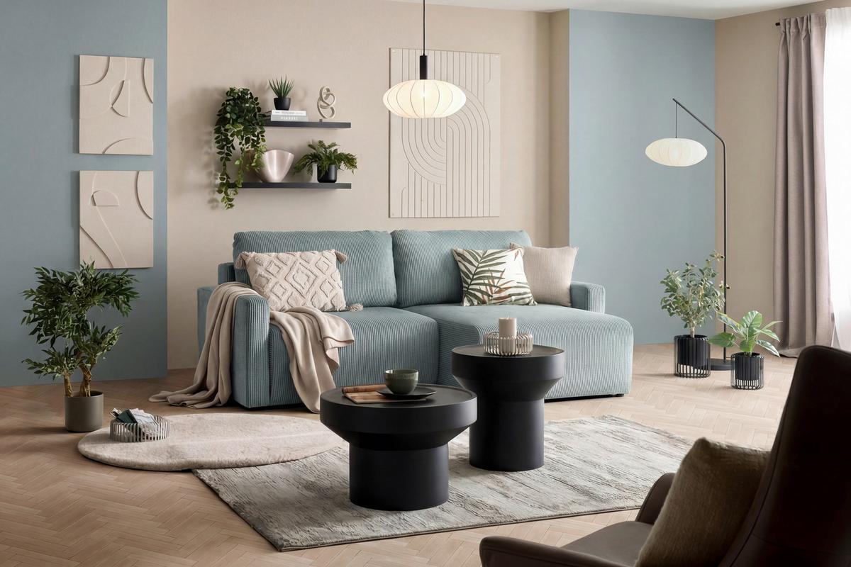 Coltar DAVE -BEST PRICE - verde salvie, Modern, textil (227/146cm) - Best Price