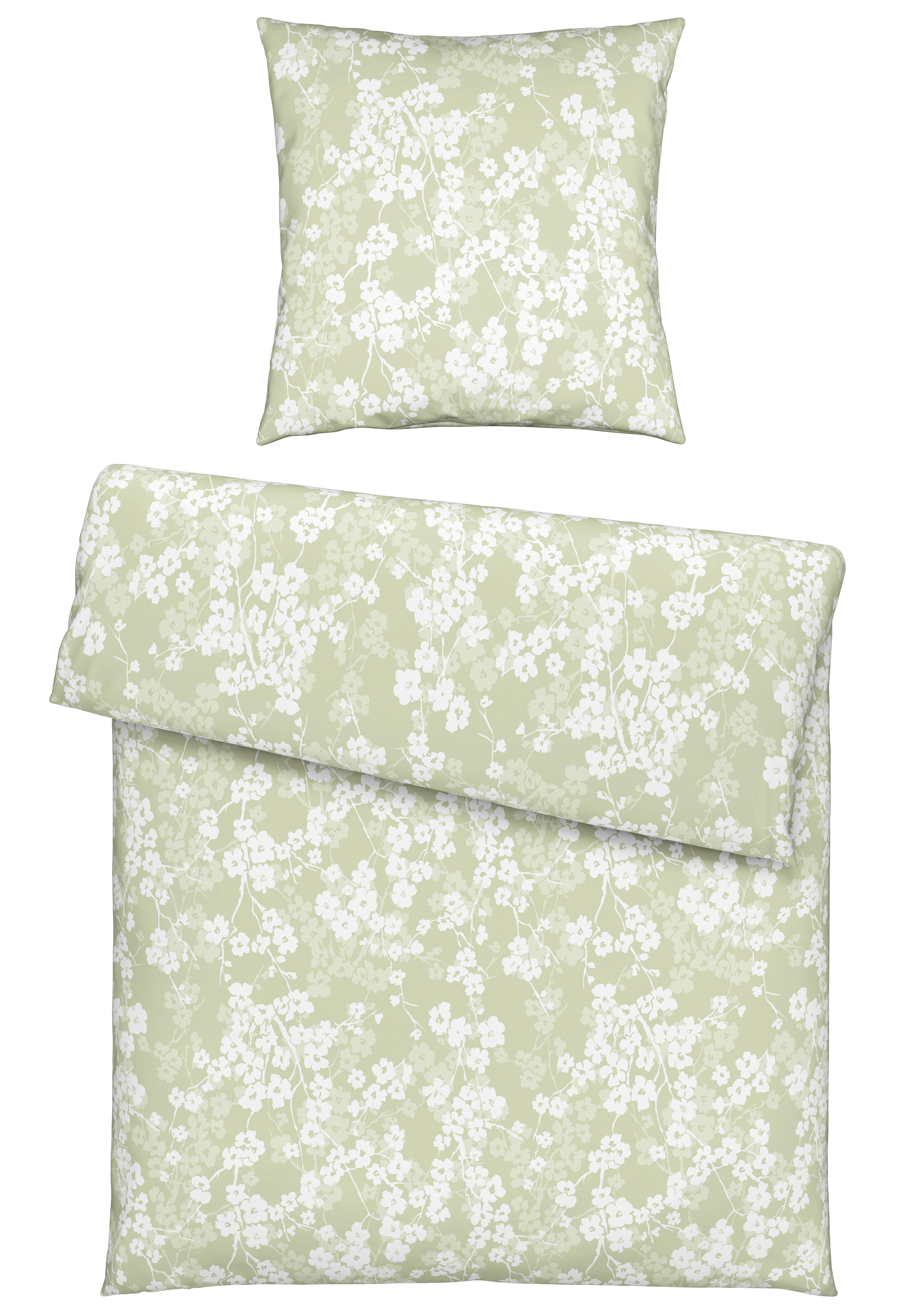 Bettwäsche Catrin Salbei ca. 135x200cm - Salbeigrün, LIFESTYLE, Textil (135/200cm) - Modern Living