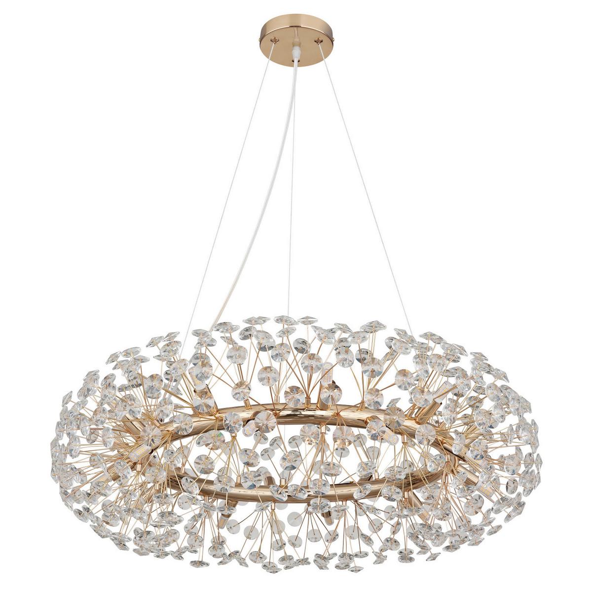 LED-Hängeleuchte Katrina Goldfarben max. 3,5 Watt - Goldfarben, KONVENTIONELL, Glas (80/150cm) - Globo