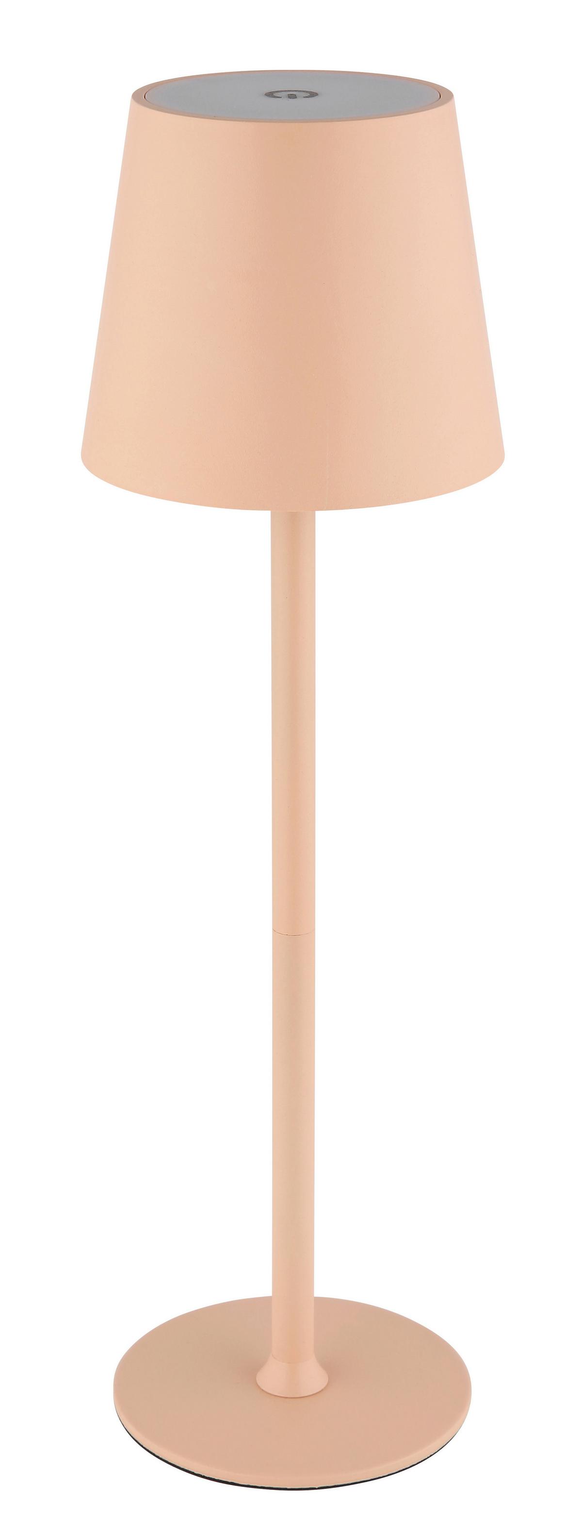 Akku-Tischleuchte Vannie Rosa/Weiß max. 3 Watt - Weiss/Rosa, Trend, Kunststoff/Metall (10,6/36cm) - Globo