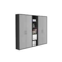 AKTENSCHRANK OFFICE EDITION - SW SET 10 - Anthrazit/Hellgrau, MODERN, Holzwerkstoff (212,9/185,6/33cm) - MID.YOU