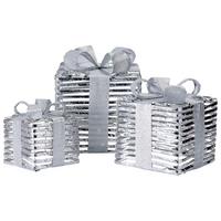 Geschenkboxenset Noel Silberfarben - Silberfarben, Basics, Kunststoff/Metall