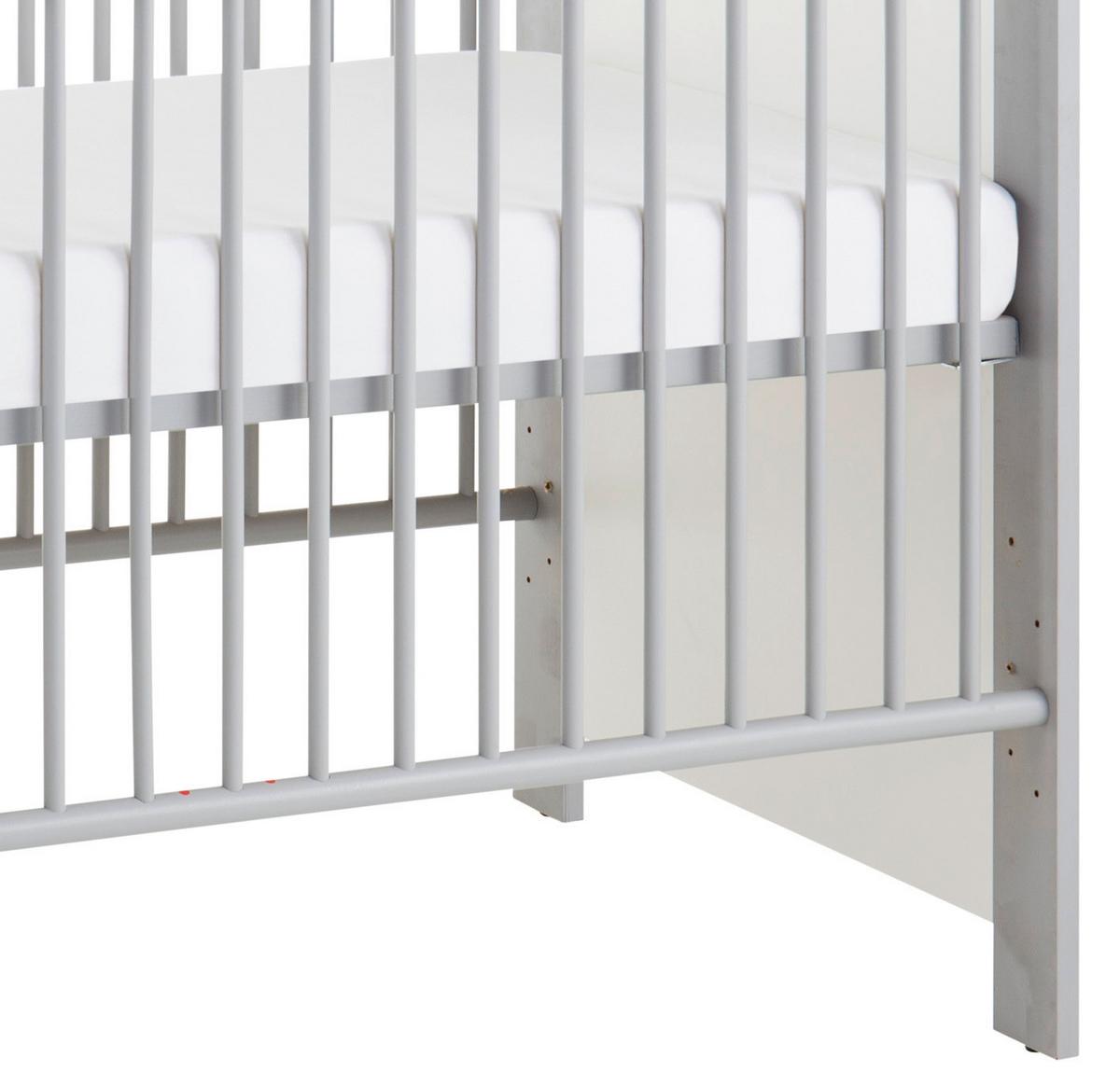Gitterbett Nikola ca. 70x140 cm Grau - Grau, KONVENTIONELL, Holzwerkstoff (145/77/90cm) - MID.YOU
