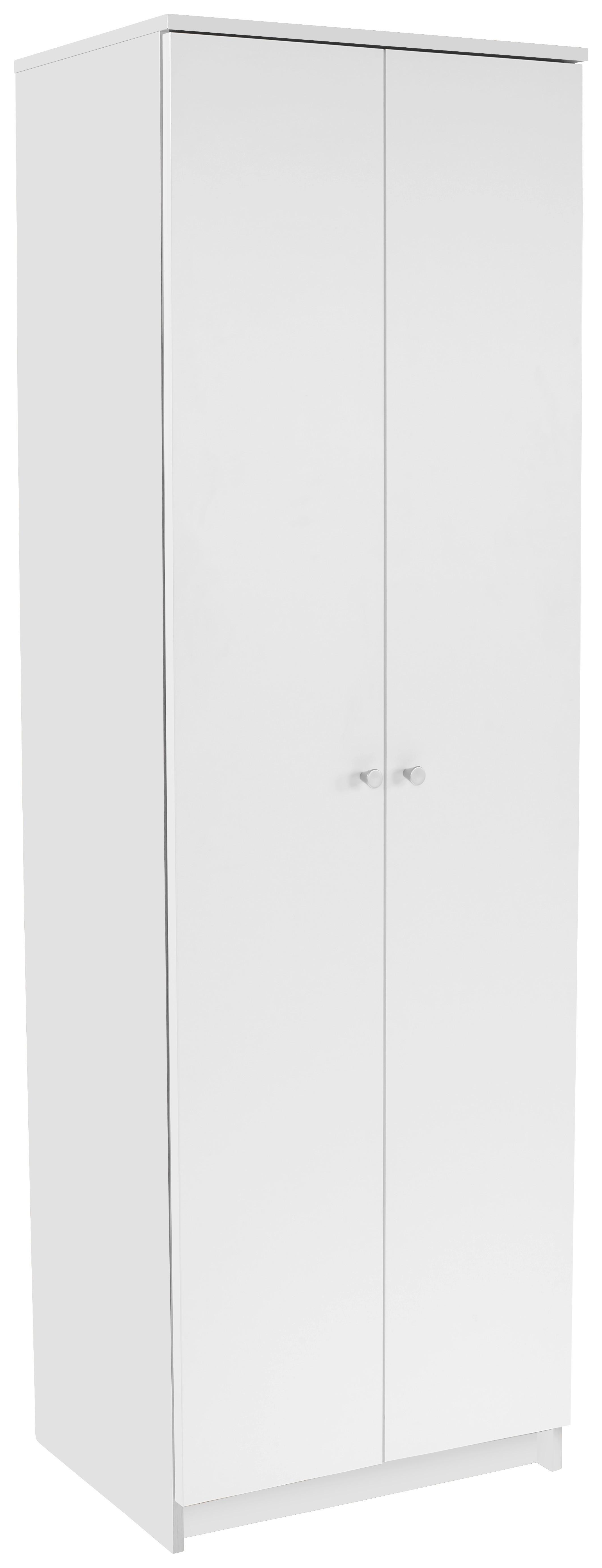 Cipősszekrény Fehér Kv05 - alumíniumszínű/fehér, Modern (62,4/178,6/35,4cm)