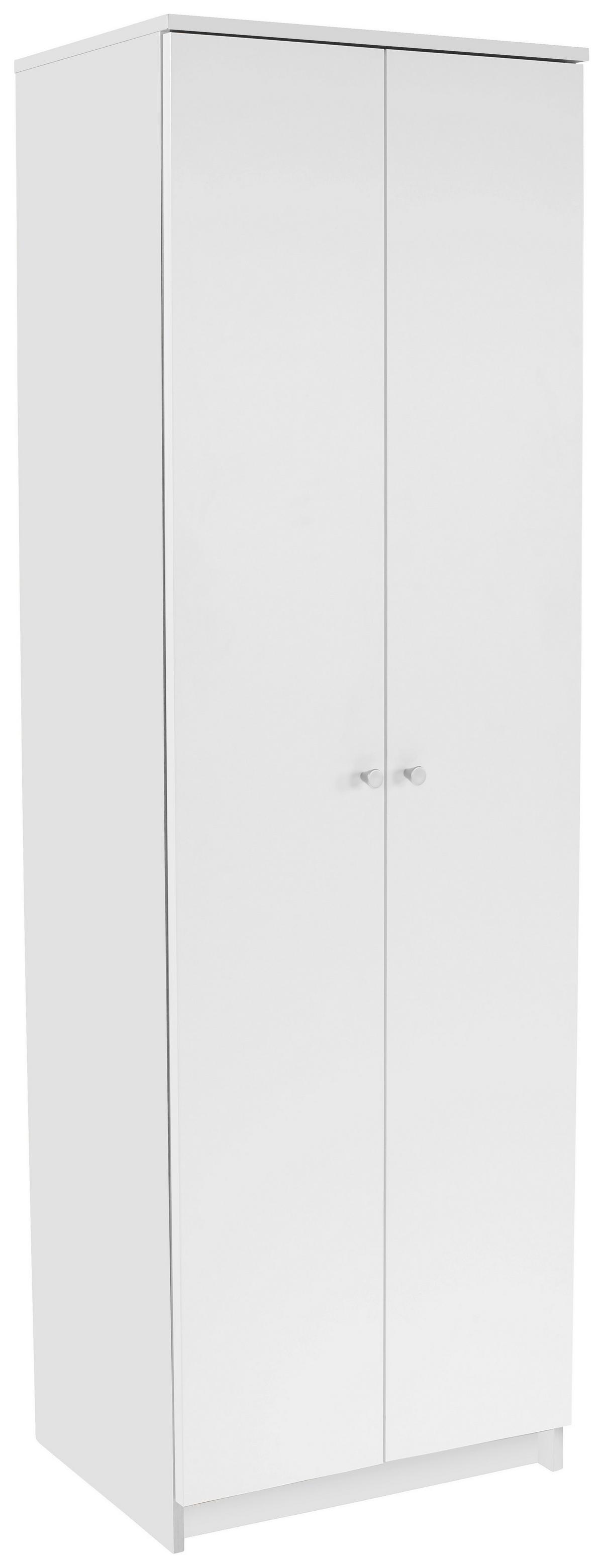 Cipősszekrény Fehér Kv05 - alumíniumszínű/fehér, Modern (62,4/178,6/35,4cm)