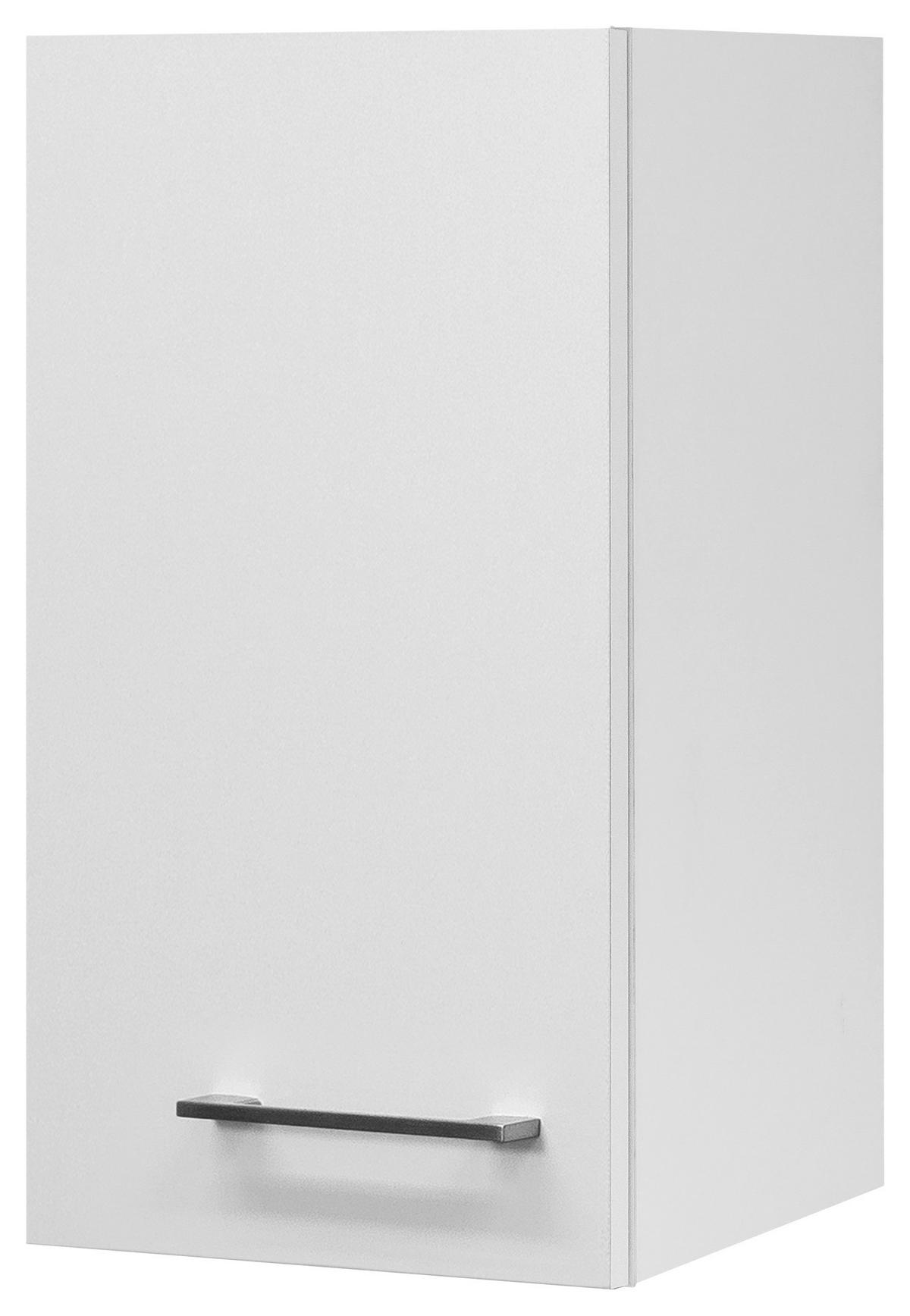 Küchenoberschrank Weiß - Edelstahlfarben/Weiß, MODERN, Holzwerkstoff/Metall (30/54/32cm) - FlexWell