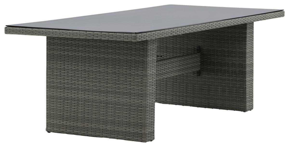 Gartentisch Padova ca. 200x100x74 cm Grau - Grau, KONVENTIONELL, Kunststoff (200/100/74cm) - Gardenson